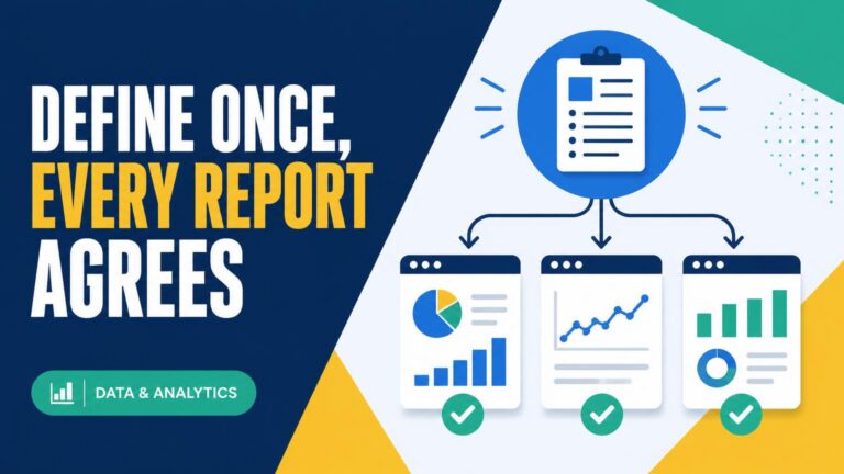 Define Business Metrics Once so Every Report Agrees | J One Technologies Define Business Metrics Once so Every Report Agrees