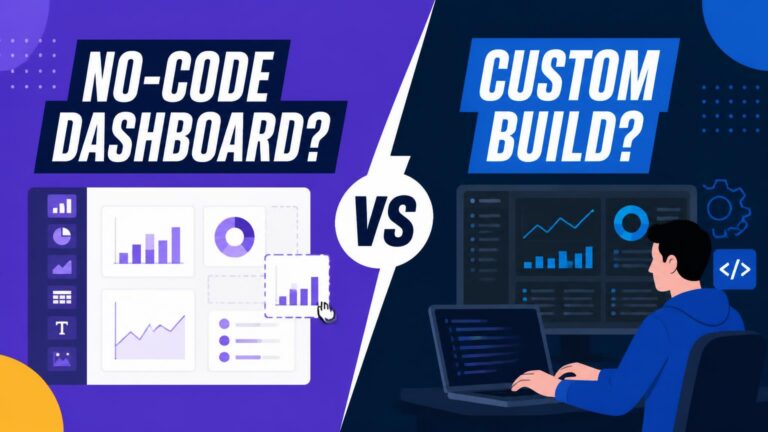 No-Code Dashboard Builder or Custom Build for Your Team? | J One Technologies No-Code Dashboard Builder or Custom Build for Your Team?